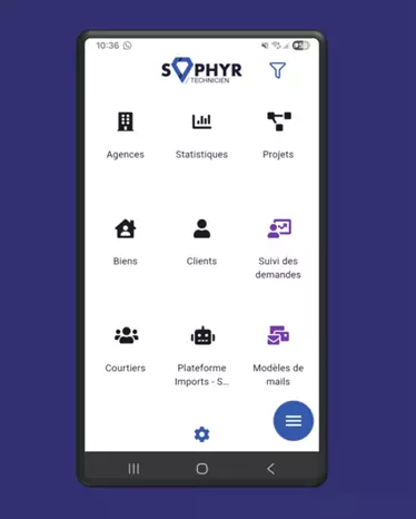 Aperçu de l'application mobile android ios Saphyr